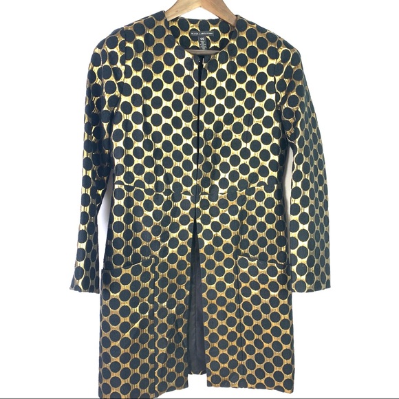 Black Label by Chico's Long Polka Dot Jacket 00 (XXS) - Picture 2 of 5